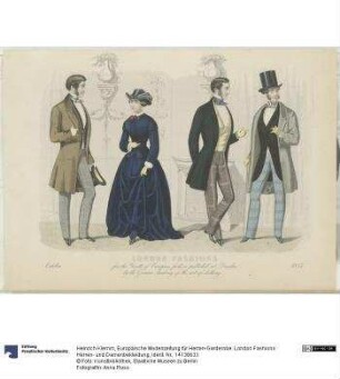 Europäische Modenzeitung für Herren-Garderobe: London Fashions: Herren- und Damenbekleidung