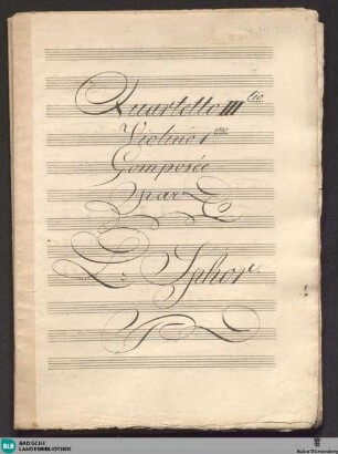 Quartets - Don Mus.Ms. 2601 : vl (2), vla, vlc; C; GötS 4/1