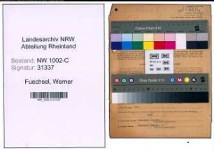 Entnazifizierung Werner Fuechsel, geb. 03.08.1902 (Geschaeftsfuehrer)