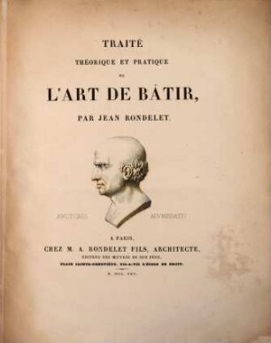 Traité théorique et pratique de l'art de bâtir : [Prospectus]