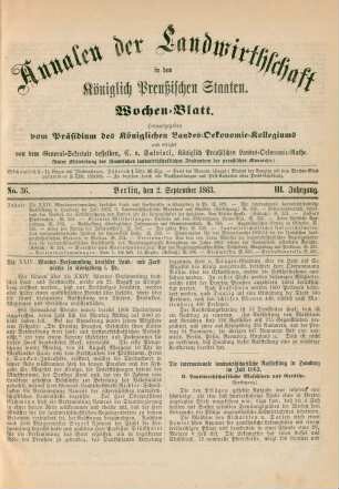 No. 36. Berlin, den 2. September 1863. III. Jahrgang.