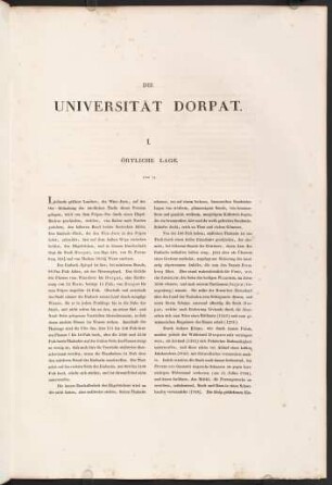 Die Universität Dorpat.