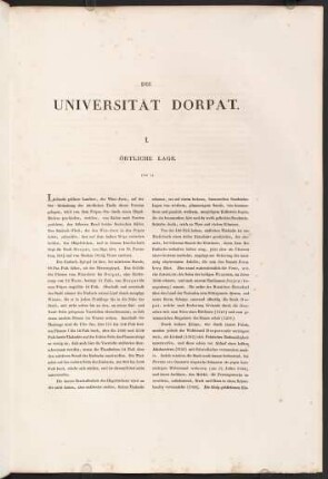 Die Universität Dorpat.