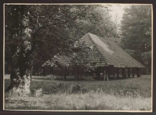 Futterstelle im Naturschutzpark Donoperteich. Detmold. Hiddesen. Papierabzug
