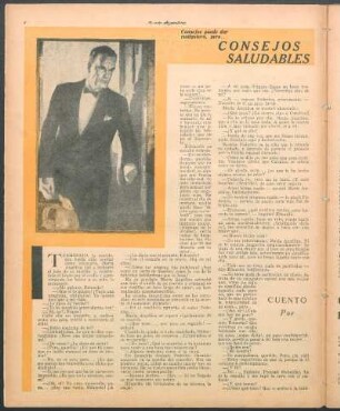 Consejos saludables : Cuento por Gerardo R. Acuña