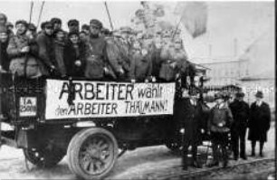 Kommunistische Wahlpropaganda für die Reichstagswahl 1919.