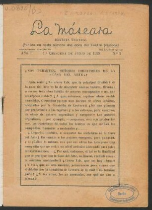¿Nos permiten, señores directores de la "Casa del arte"?
