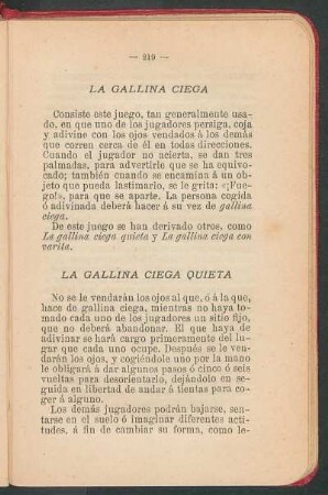 La gallina ciega quieta