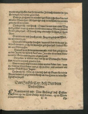 Das Sechste Cap: deß Vierdten Buchs Eßdrae.