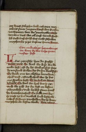 Eyn andachtige betrachtinge yn deme du dat hilge pater noster lyst