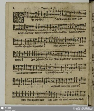 I. Sei gegrüßet Jesu mein Heiland