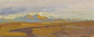 Große Karrasberge bei Sonnenuntergang