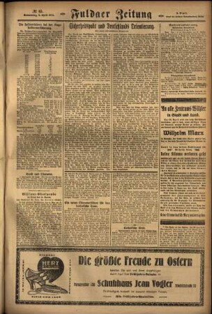 Zweite Ausgabe vom Donnerstag, den 09. April 1925.