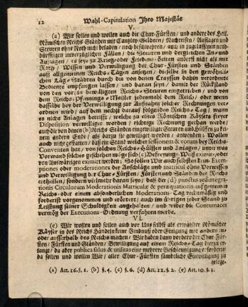 12-21, V. Wir sollen und wollen auch die Chur-Fuersten ...