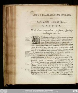 Caput X. De S. Coenae nominibus, personis, symbolis ritibusque externis.