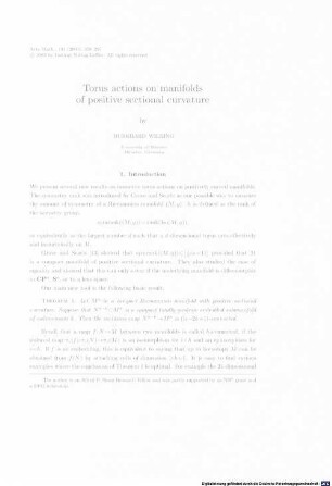 Torus actions on manifolds of positive sectional curvature