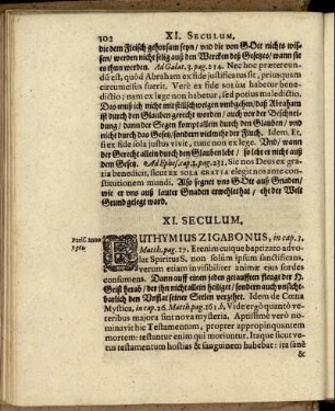 XI. Seculum.