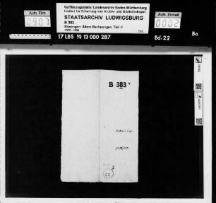 Rechnung der Kustorei Ellwangen und der Propstei Hohenberg, geführt von Herrn Hans von Holtz