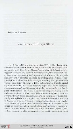 Józef Kremer i Henryk Struve