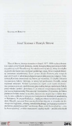 Józef Kremer i Henryk Struve
