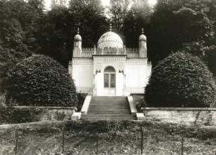 Schloss Linderhof : Graswangtal. Schloß Linderhof. Maurischer Kiosk. Erworben 1867 von der Pariser Weltausstellung durch König Ludwig II. von Bayern