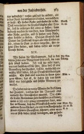 XIV. Die Verstellung.