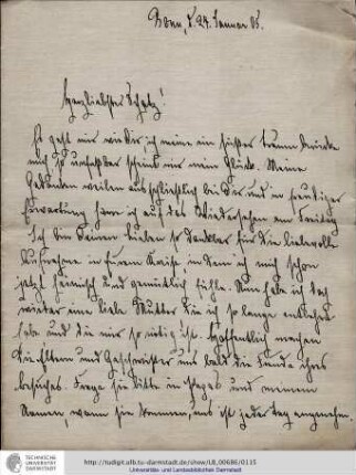 Brief vom 24.01.1905
