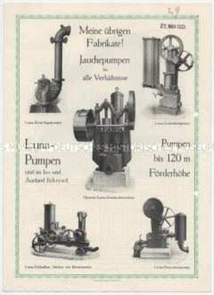 Hydraulische Pressen, Jauchepumpen
