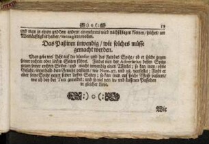 Das Paßiren inwendig/ wie solches müsse gemacht werden