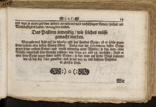 Das Paßiren inwendig/ wie solches müsse gemacht werden