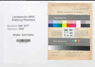 Entnazifizierung Karl Heinz Walter , geb. 04.08.1921 (Polizist)