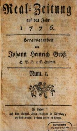 Real-Zeitung. 1776