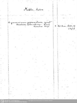 Mahler, Anton