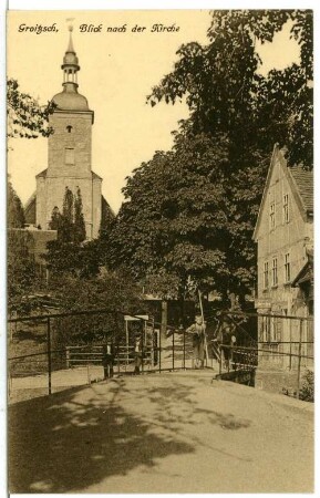 Groitzsch. Blick zur Kirche