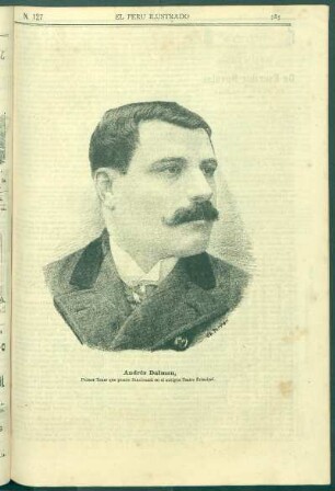[Retrato de] Andrés Dalmau. : Primer tenor que pronto funcionará en el antiguo Teatro Principal.