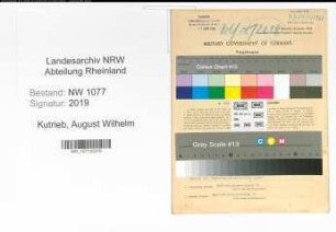 Entnazifizierung August Wilhelm Kutrieb , geb. 08.12.1894 (Polizist)
