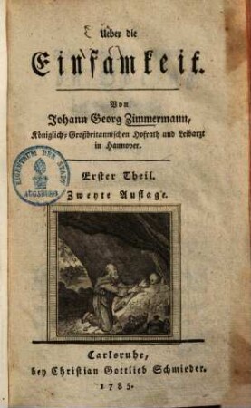 Ueber die Einsamkeit, 1