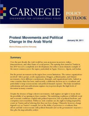 Protest movements and political change in the Arab world