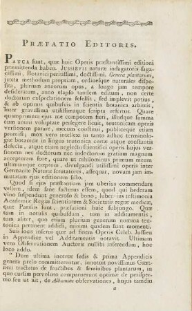 Praefatio Editoris.