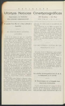 Últimas noticias cinematográficas