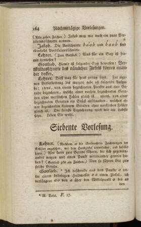 Siebente Vorlesung.