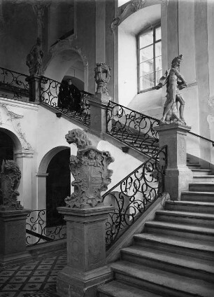 Meersburg. Neues Schloss. Treppenhaus (um 1750; J. A. Feuchtmayer)