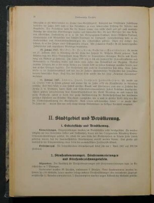 II. Stadtgebiet und Bevölkerung.