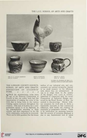 90: The London county council School of Arts and Crafts : Exhibition of students' work
