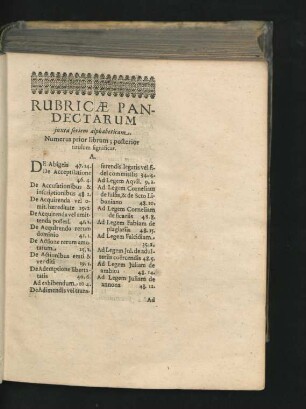 Rubricae Pandectarum