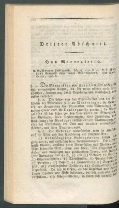 Dritter Abschnitt. Das Mineralreich.