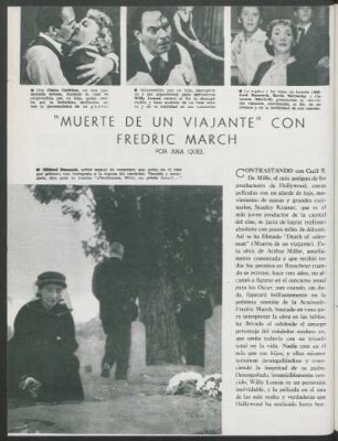 "Muerte de un viajante" con Fredric March