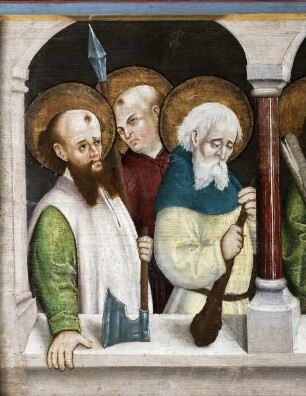 Ehemaliges Oberauroffer Hochaltarretabel — Apostel Matthias, Thomas und Judas Thaddäus