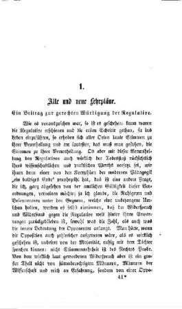 Alte und neue Lehrpläne