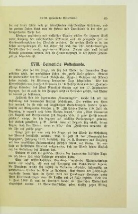 XVIII. Heimatliche Wetterkunde